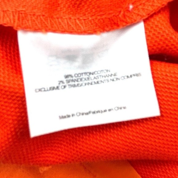 Tory Burch Orange Tailored Shorts Designer Summer Casual Chic Size 10 - Picture 7 of 7